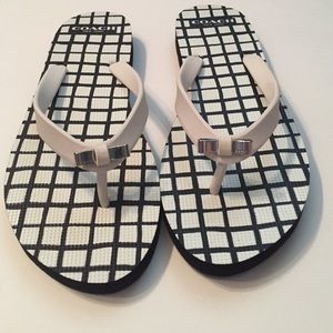 NWT Coach flip flops!