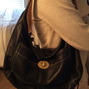 Coach Black Leather Handbag