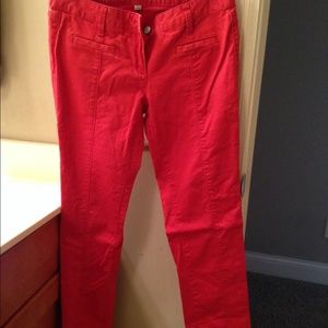Ann Taylor Loft Red Skinny Pants