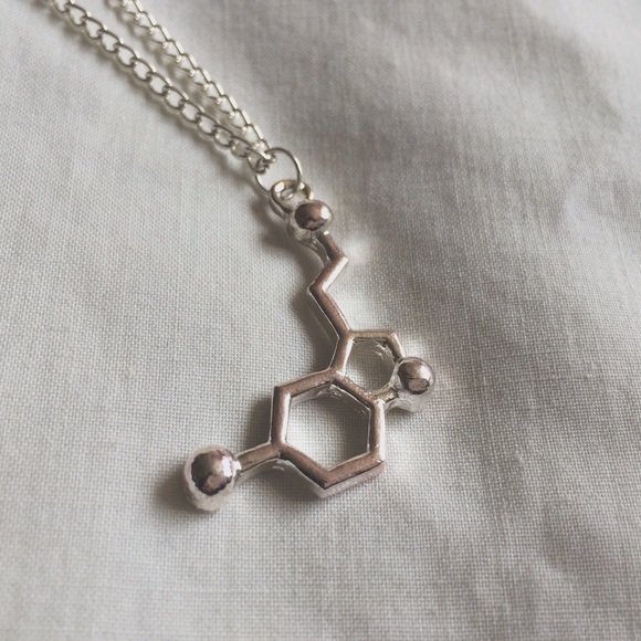 Serotonin (Happiness) Chemistry Molecule Necklace