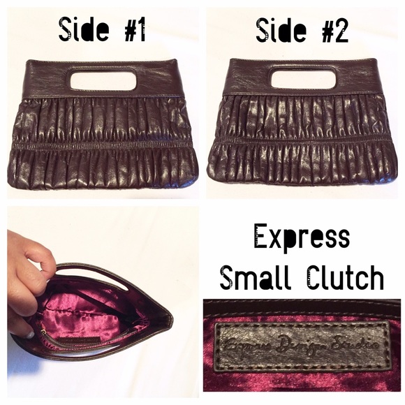 Express Small Lightweight Clutch w/Ribbing Detail