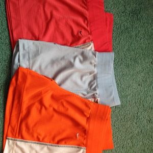 Nike shorts : pairs; pink, light blue and orange