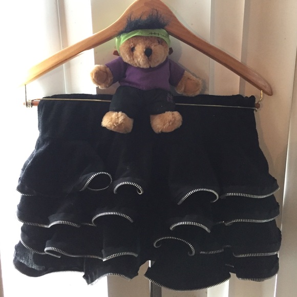 ⚡️ Frankenstein Zipper Ruffle Skirt ⚡️