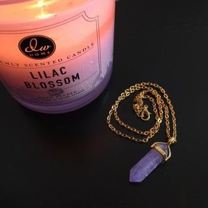 Natural Amethyst Crystal Point Necklace