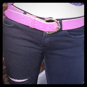 Madewell Pink Leather Belt
