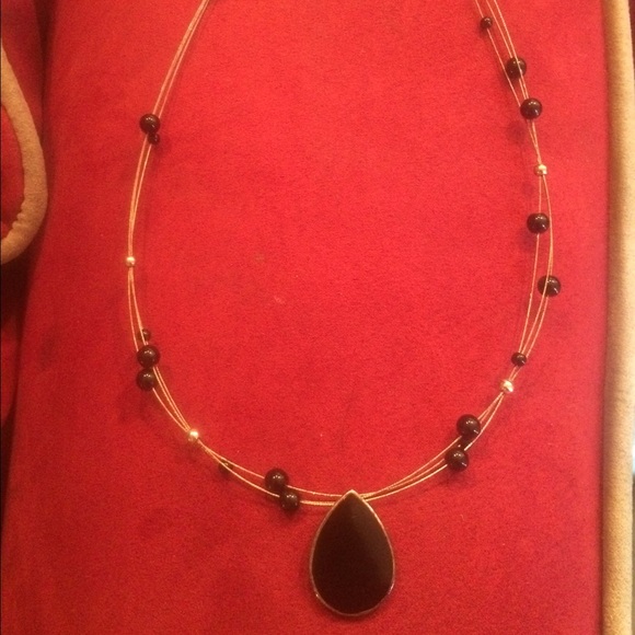 Beaded Black Necklace