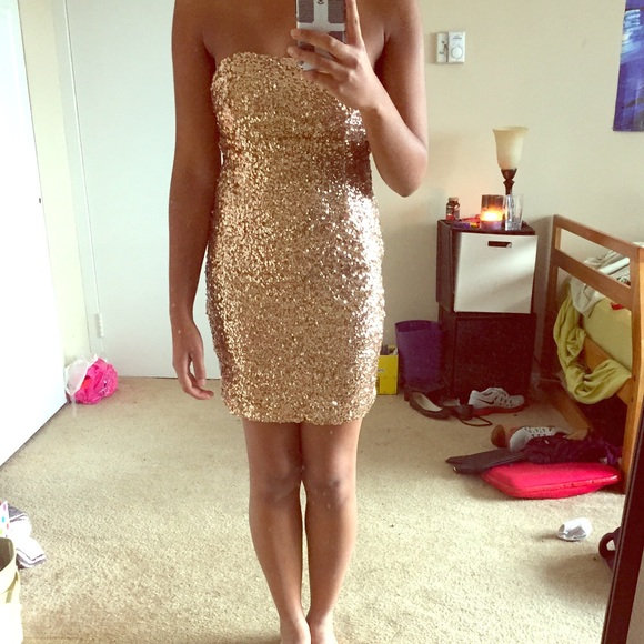 Sequins Gold Stand Out Dress
