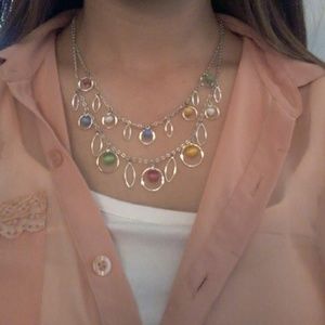 Colorful Silver Necklace