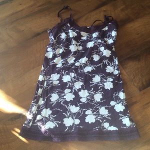 American eagle purple and white floral tank top