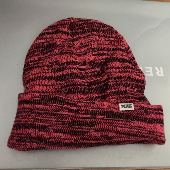 Victoria's Secret VS Pink and Black Beanie Hat