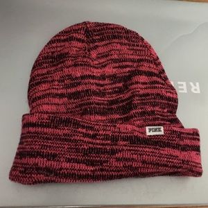 Victoria's Secret VS Pink and Black Beanie Hat