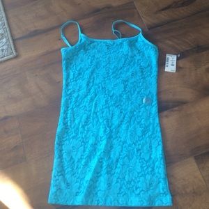 Aeropostale Teal lace tank top