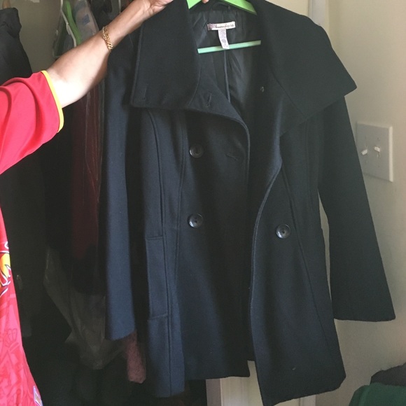 Black peacoat