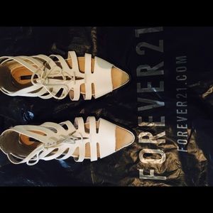 Forever 21 all white sandals