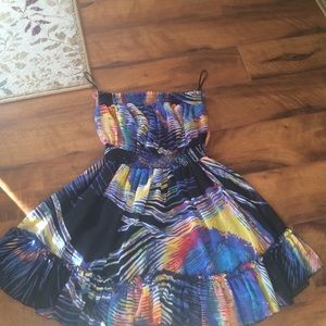 Strapless mulitcolor dress/cover up