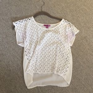 Aqua cream colored shirt