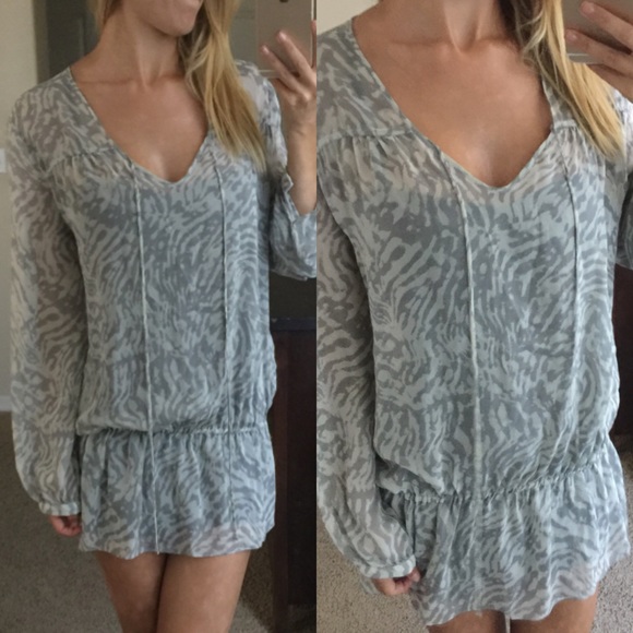 Haute Hippie Dresses & Skirts - Haute Hippie Gray Silk Tunic/Dress Size Medium