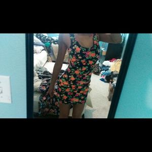 Floral print tank dress