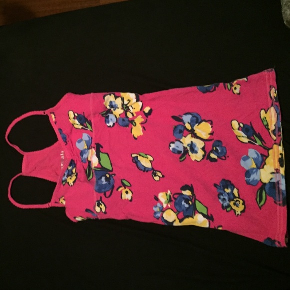 Pink Aeropostale tang top with flowers