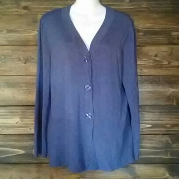 Jones New York Blue XL button cardigan