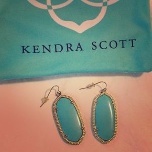 Kendra Scott Elle Turquoise and Gold Earrings