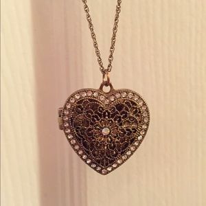 Gold heart locket