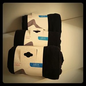Three pair of black tights