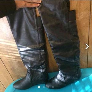 NWT black knee-high boots