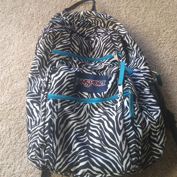 jansport backpack zebra print