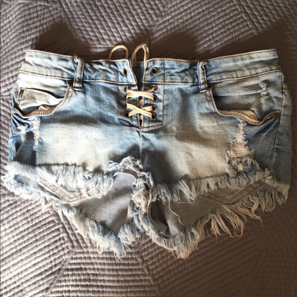 Billabong tie up cutoffs