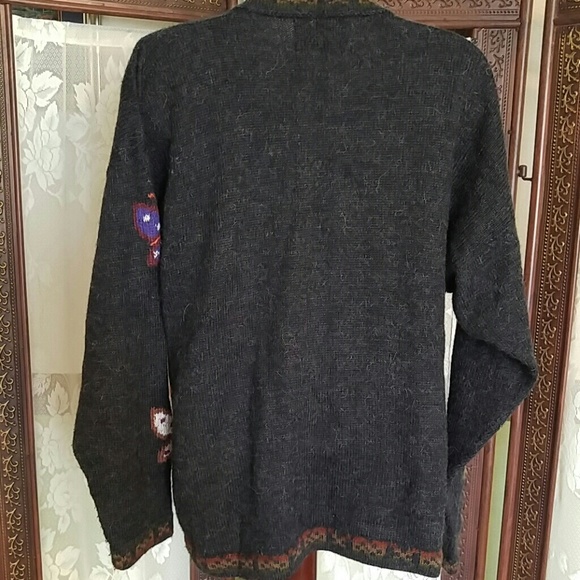 Alpaca Gray button down sweater - Picture 2 of 3