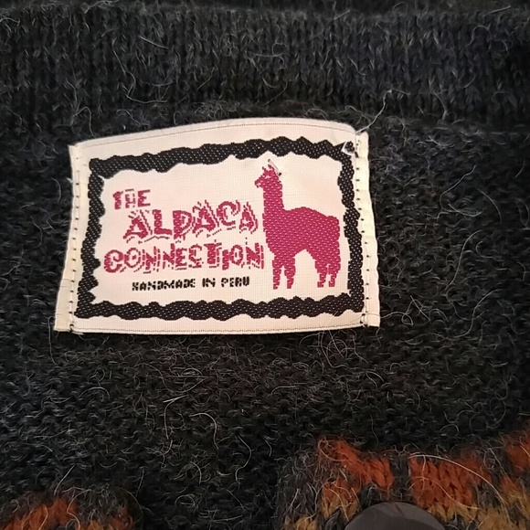 Alpaca Gray button down sweater - Picture 3 of 3