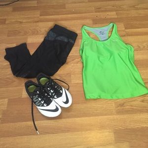 Green Dri-Fit Nike Razor Back Tank