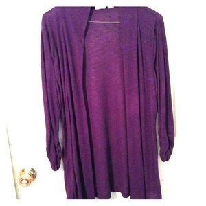 Purple cardigan