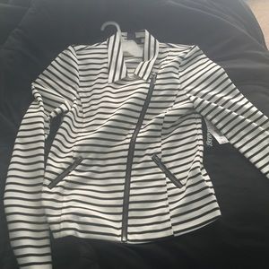 Black and White Striped Jacket