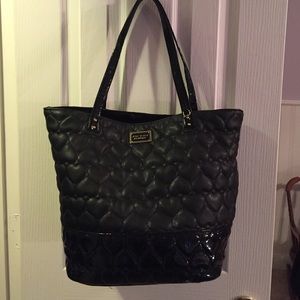 Betsey Johnson Black Heart Tote