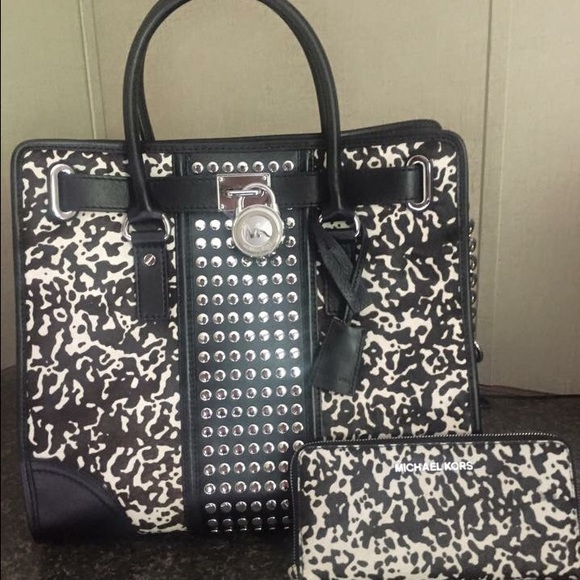 Michael Kors Studded Calf Hair Large Hamilton😍🎀