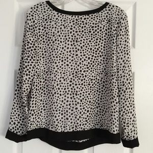 Loft black and white top