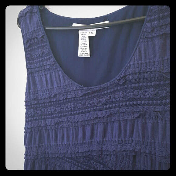 Navy blue sleeveless top