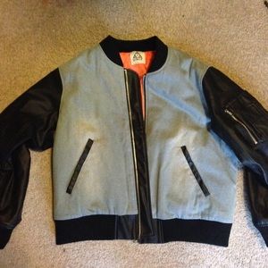 unif denim bomber jacket