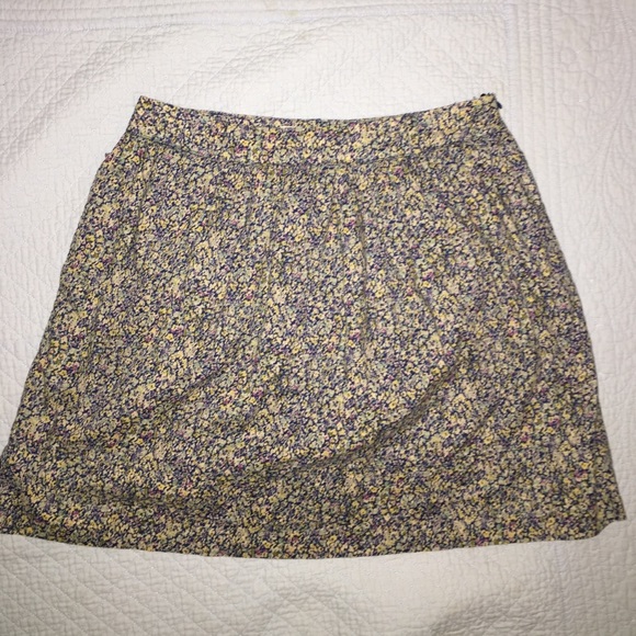 Floral cotton mini skirt