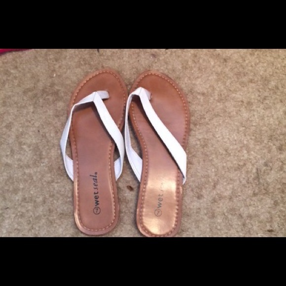 white sandals