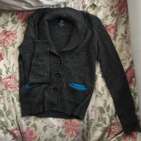 Gray knitted sweater