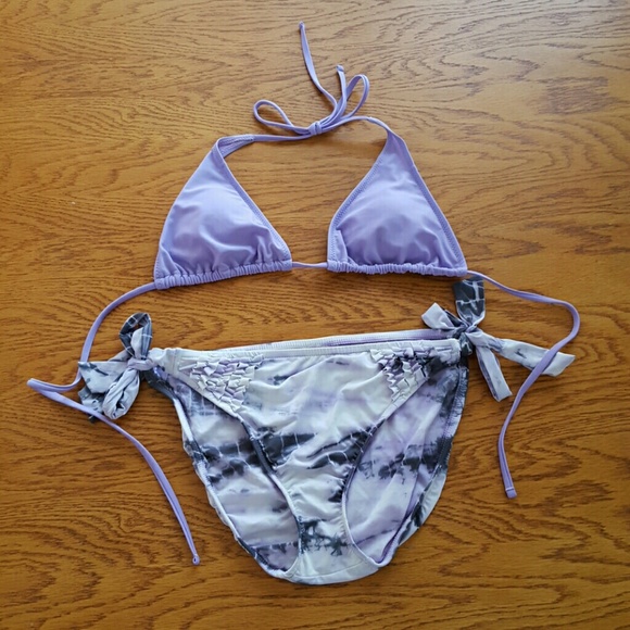 Lucky Brand Purple Tie Dye Bikini Medium/Large