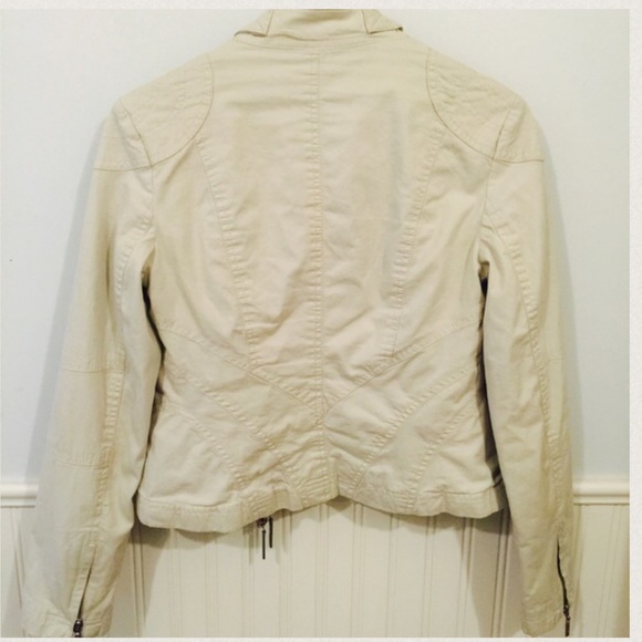 The Limited Cream Bomber Crop Jacket - Picture 3 of 3
