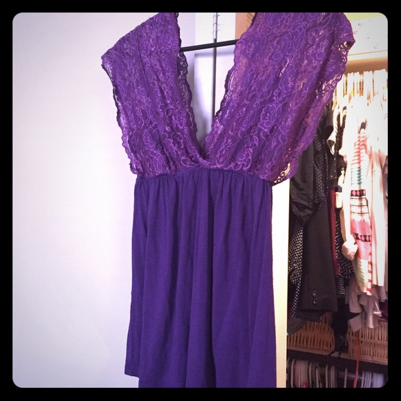 Purple with Lace top