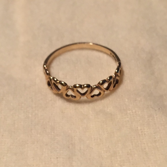 10k gold heart ring