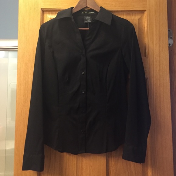 Scott Taylor Tops - ♥️ Black Button Up
