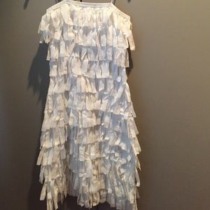 Vintage layers white dress.