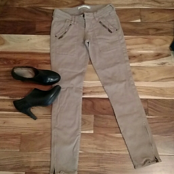 Tan skinny jeans
